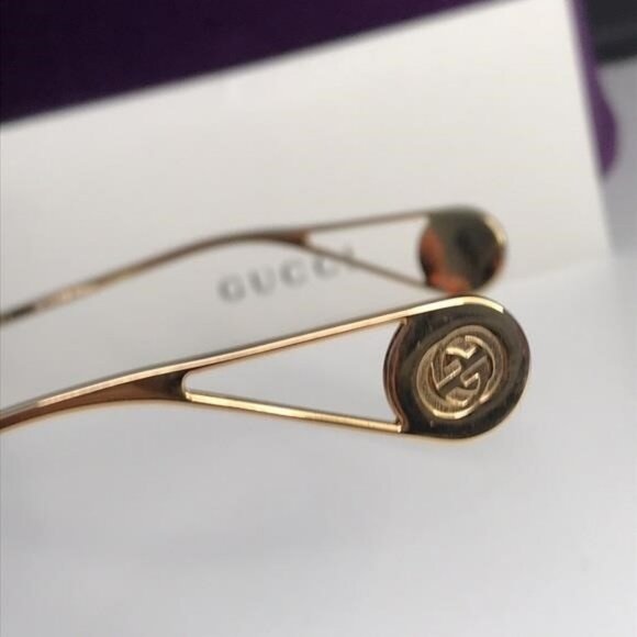 Authentic Gucci GG0540S 002 Havana Grey Shield Sunglasses – New 🔥 - Picture 8 of 11